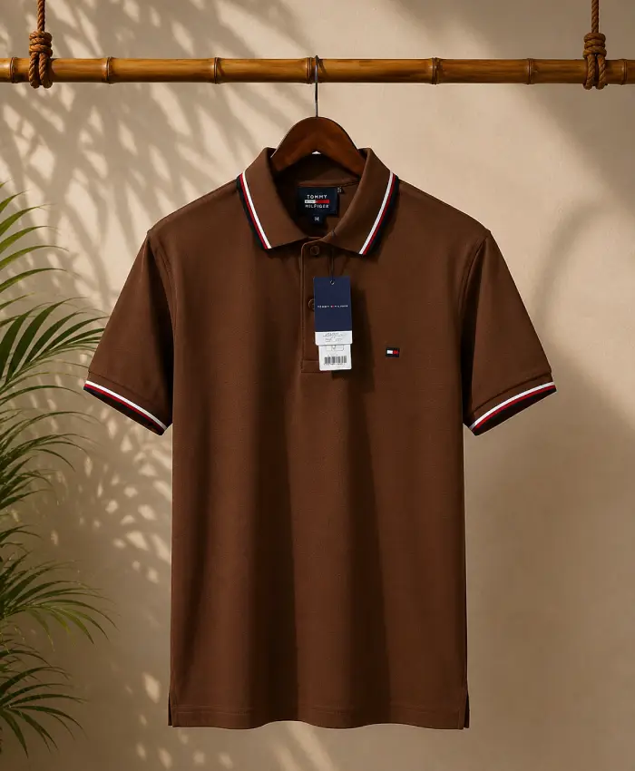 Men's Contrast Detail Polo T-Shirt