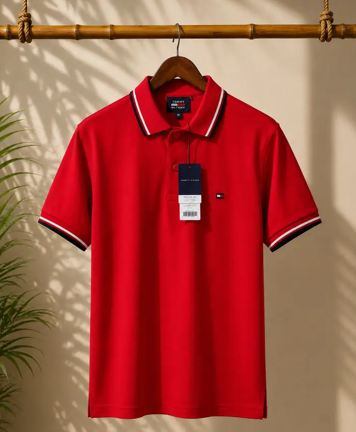 Men's Contrast Detail Polo T-Shirt