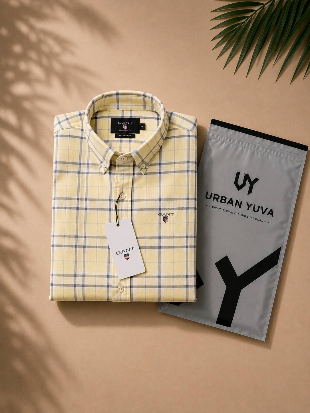 Premium Yellow & White Checkered Full Sleeve Shirt