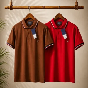 Men’s Premium Contrast Collar Polo T-Shirt