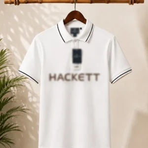 Men’s Premium White Contrast Trim Polo T-Shirt