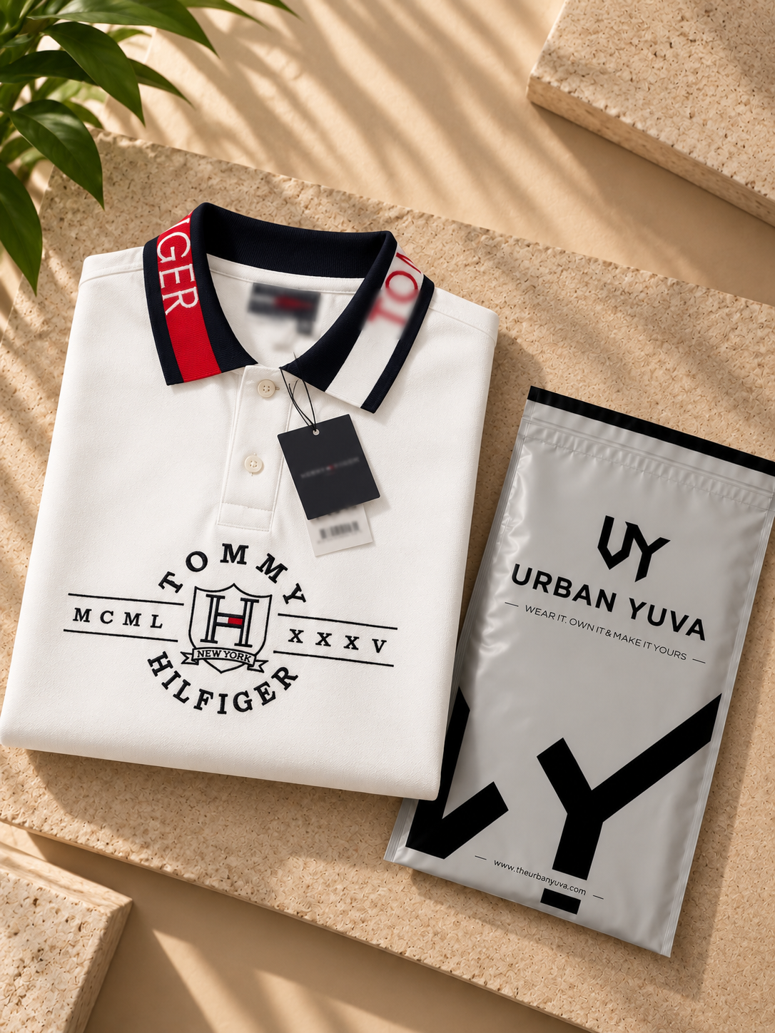Elevate your casual wardrobe with this premium cream polo T-shirt for men.