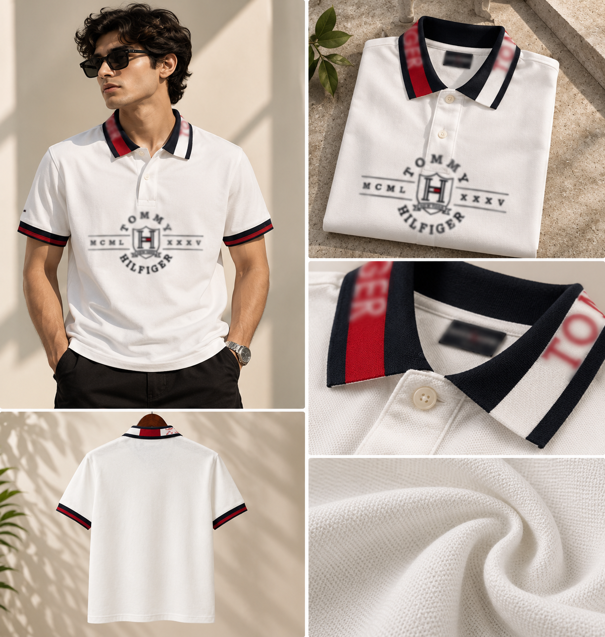 Elevate your casual wardrobe with this premium cream polo T-shirt for men.