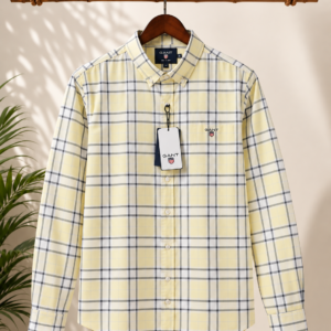 Premium Yellow & White Checkered Full Sleeve Shirt
