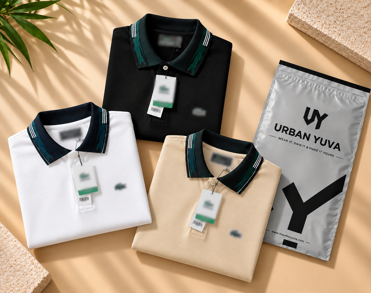 Men’s Premium Contrast Collar Polo T-Shirt