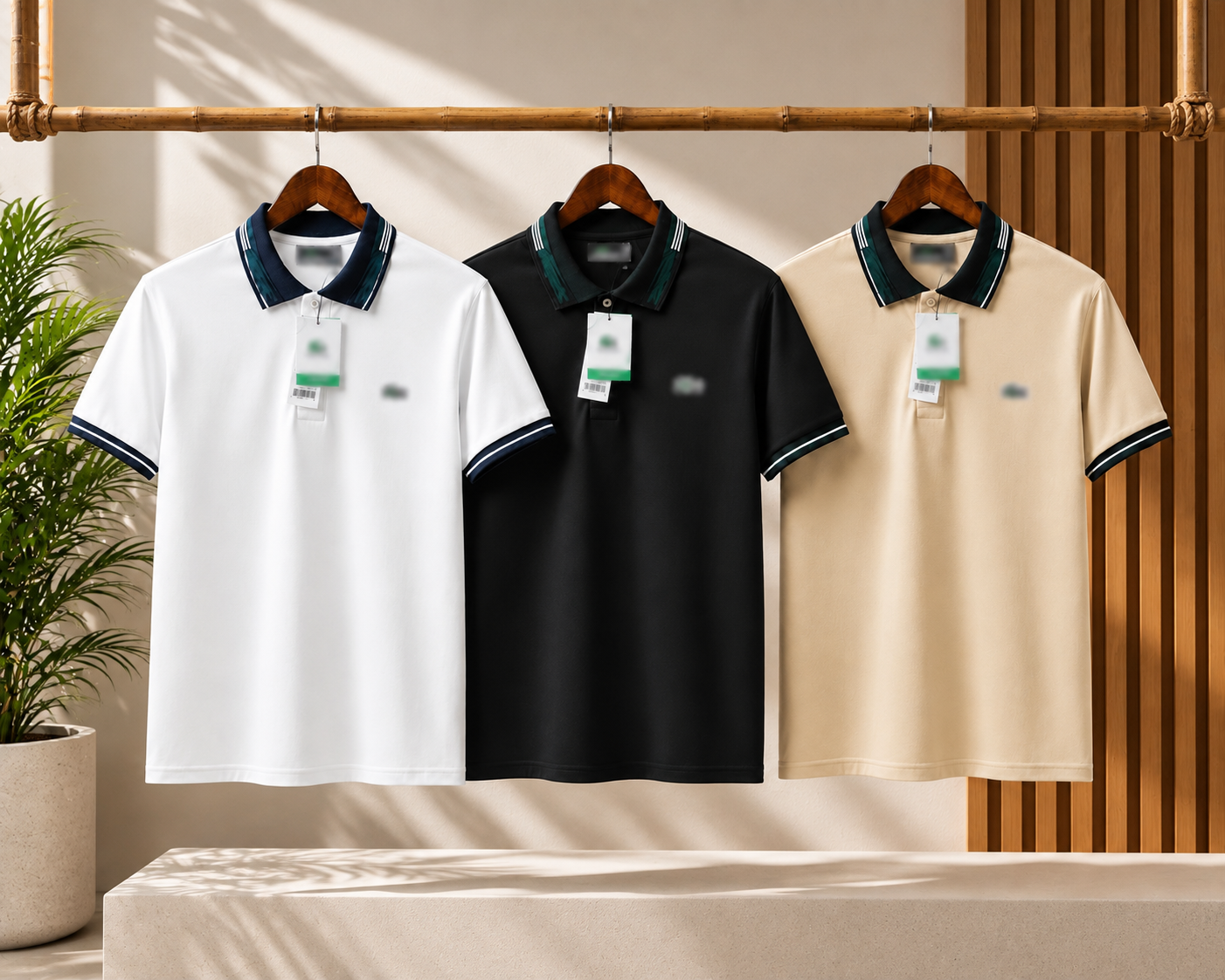 Men’s Premium Contrast Collar Polo T-Shirt